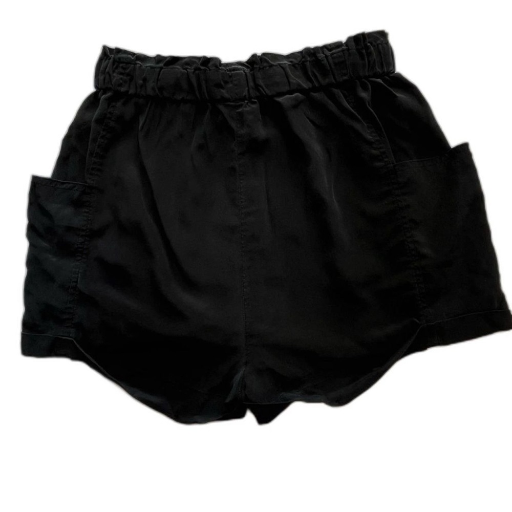 Aritzia Wilfred Silk Pull-on Black Ruffled Waist With Side Pockets Size Medium